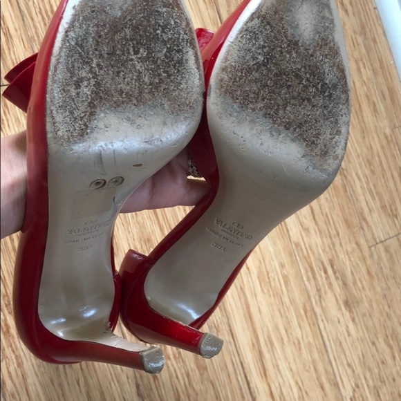 Valentino Patent Couture Bow PeepToe Platform Pump - Picture 8 of 16